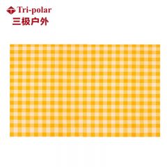 三极户外（Tri-polar） TP1472防水野餐垫野餐布防水防潮垫户外沙滩帐篷垫黄格子150*200cm