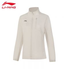 李宁（LI-NING） 防风保暖女款夹克AJDU302-7燕麦灰XS