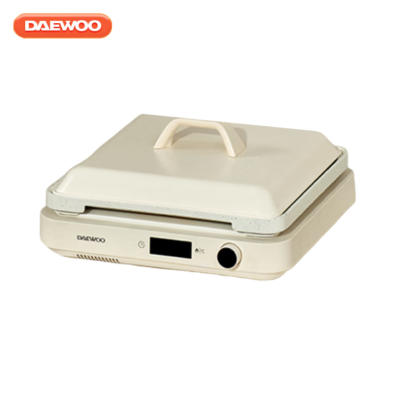 大宇（DAEWOO） C02多功能锅网红料理锅 家用电火锅电热炒锅电烧烤炉电煮锅不粘锅 小方糖白色