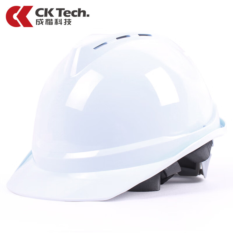 成楷科技（CK-Tech） 新国标安全帽 工地建筑施工ABS防砸抗冲击透气 V字型可印字 CKT-V1 白色 1顶