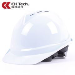 成楷科技（CK-Tech） 新国标安全帽 工地建筑施工ABS防砸抗冲击透气 V字型可印字 CKT-V1 白色 1顶