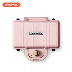 大宇（DAEWOO）SM02粉色轻食烹饪机家用早餐机三明治机华夫饼机