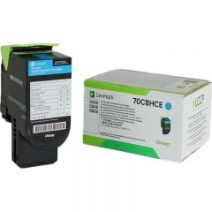 利盟（Lexmark） 70C8HCE高容量青色墨粉 适用CS310/CS410/CS510de