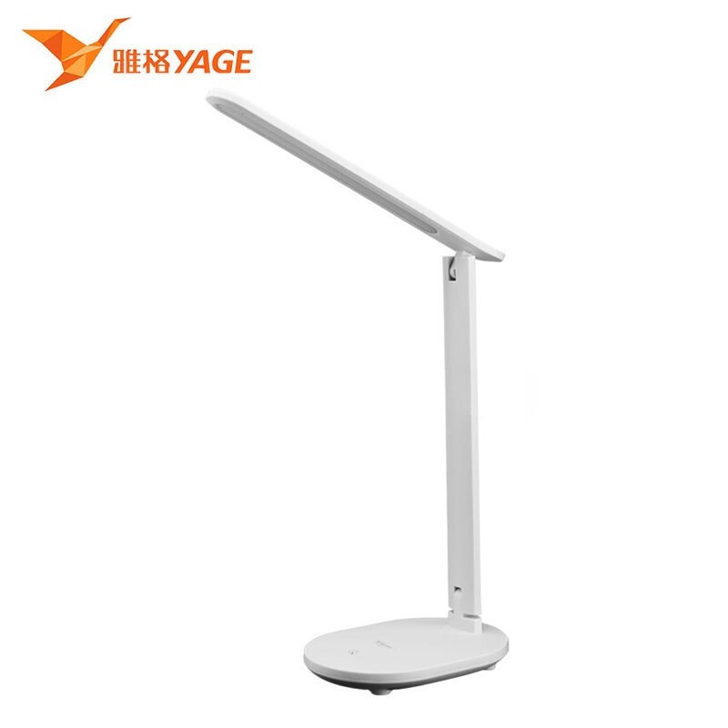 雅格 LED台灯 2W 可触摸调光LED灯书房宿舍阅读台灯 折叠款 白色 YG-T115