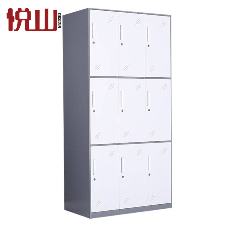 悦山 更衣柜员工柜带锁储物柜铁皮衣柜 九门更衣柜 900*500*1850mm 台