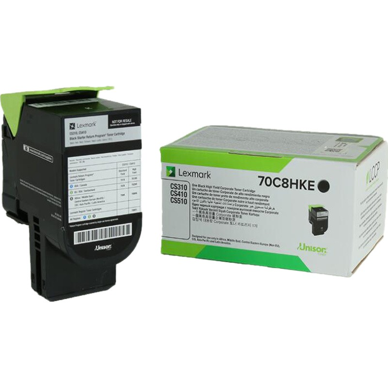 利盟（Lexmark）70C8HKE高容量黑色墨粉 适用CS310dn/CS410dn/CS510de