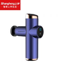 上亨（shangheng） 筋膜枪肌肉放松按摩器男女家用腰腿部筋膜仪震动经膜球颈膜枪棒 蓝色液晶无刷款【超长续航+10档力度】SHZH-JKJ003