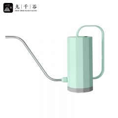九千谷洒水壶浇花 长嘴喷水壶塑料浇花壶淋花壶浇水神器1.2L 薄荷绿9332