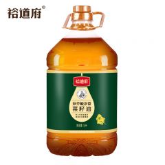 裕道府 低芥酸 浓香菜籽油5L 桶装 食用油 营养健康 物理压榨 家用烹饪