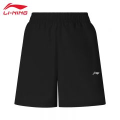李宁（LI-NING） AKSV454-1女士舒适透气运动短裤休闲裤速干裤黑色L码
