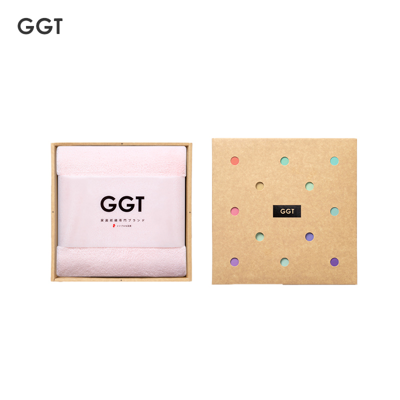 GGT 日本雪花绒浴巾礼盒加大加厚款送礼成人大浴巾速干男女洗澡巾浴巾礼盒装樱诺70*140cm