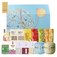 姚朵朵 绿豆粥酸梅汤银耳百合莲子羹食材养生茶饮茶叶组合干货节日福利伴手礼 鹊至福来礼盒2963g