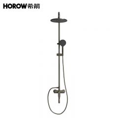 希箭 沄露系列雨淋式气泡水精铜材质花洒套装 0301AIR枪灰 套