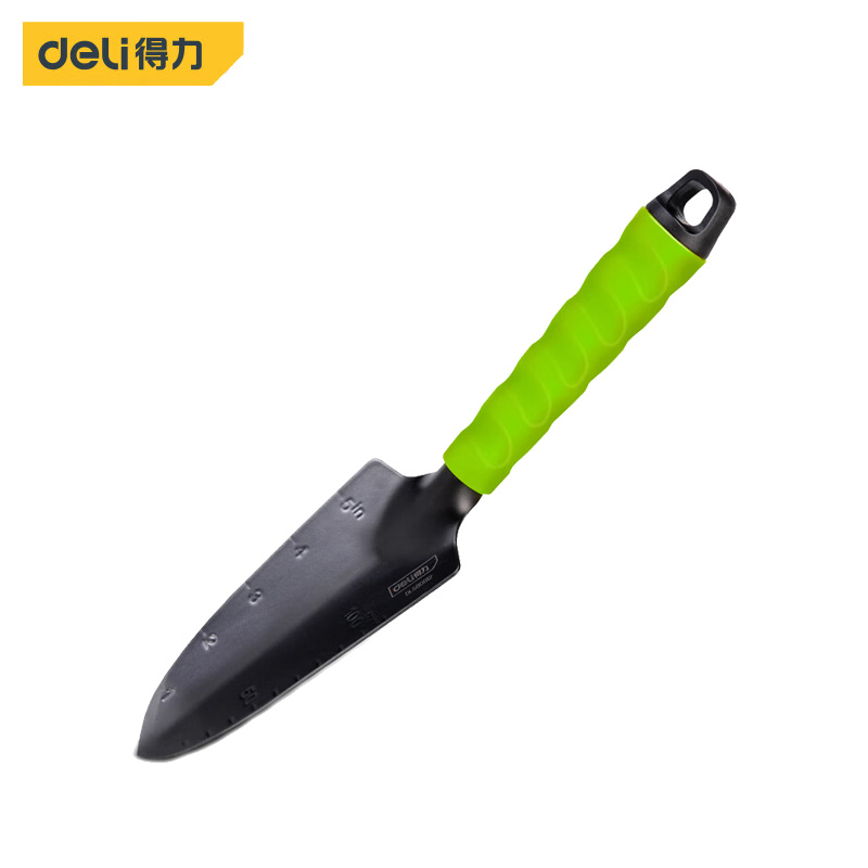 得力（deli） 园林园艺小铲子铁锹手铲窄铲带刻度盆栽种植养花赶海工具 DL580812