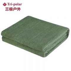 三极户外（Tri-Polar） TP2834单人宿舍全棉空调毛毯军绿色820g150*200cm