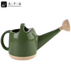 九千谷  6133大容量洒水壶浇花长嘴加厚大号浇水壶办公家用花洒壶绿色4L