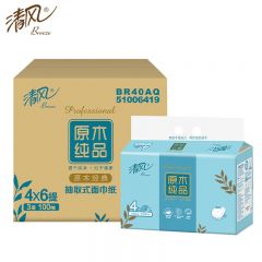 清风 3层100抽*24包