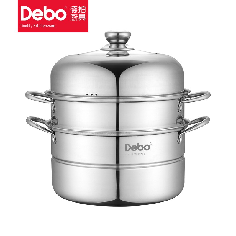 德铂（Debo） 奥格斯堡不锈钢多用双层蒸汤锅家用大容量锅具28cmDEP-285一口