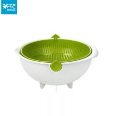 茶花（CHAHUA）015002翻转式沥水绿色洗菜盆S号翻转式沥水筛