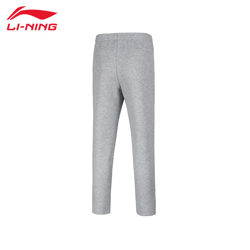 李宁（LI-NING） AKLTB41-2舒适保暖卫裤男子健身系列新款运动裤直筒裤花灰S