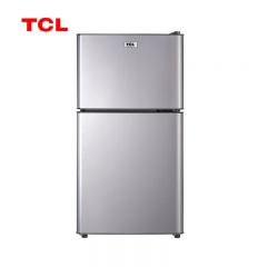 TCL BCD-50H 冰箱拉丝银二级能效定频不锈钢双门小冰箱