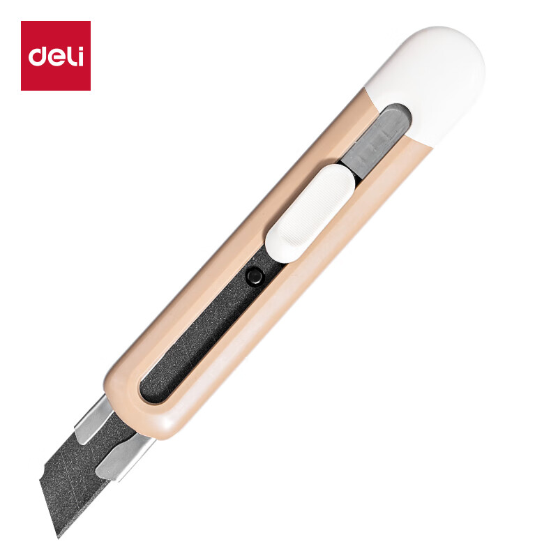 得力（deli）TD410美工刀(浅棕)(把)适用于办公用品