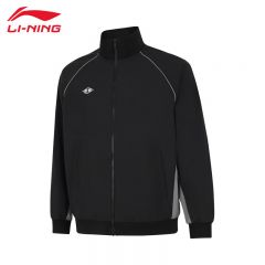 李宁（LI-NING） 防风保暖中性款运动风衣AFDUB61-3黑色3XL