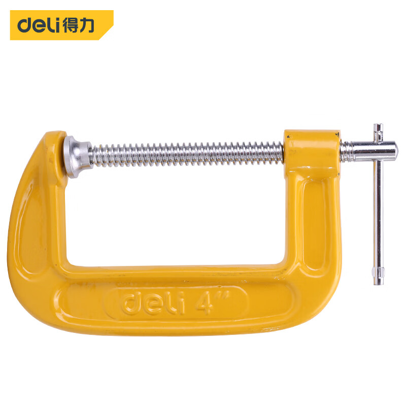 得力（deli） DL-G204 G字夹C型木工夹子4寸木工夹紧器快速夹具固定器磨具夹