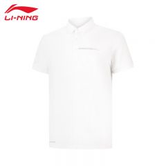 李宁（LI-NING） APLV113-3男士冰感舒适透气短袖亲肤吸湿排汗T恤POLO香槟白M码