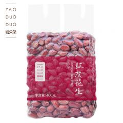 姚朵朵 花生仁红衣花生米仁 红皮花生400g（真空彩袋）