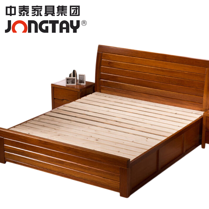 中泰（jongtay）双人床板式床加厚现代简约公寓宿舍卧室家具 J-YQDZ07 2000*1800*450mm