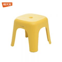 禧天龙 塑料凳子家用休闲椅子加厚防滑凳板凳方凳换鞋凳D-2127亮丽黄