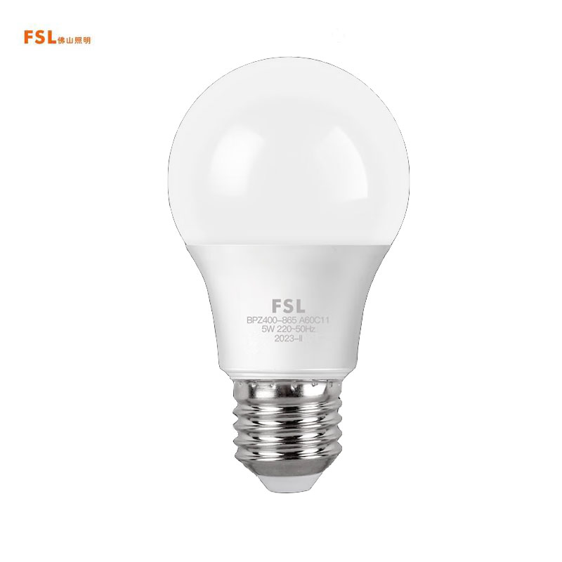 佛山照明（FSL）明珠三代LED球泡节能灯泡E27螺口5W白光6500K 球泡 5w 大口白光