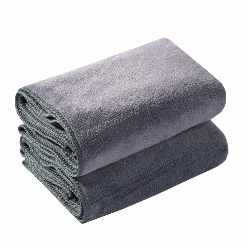 兰诗（LAUTEE）  加厚纤维毛巾定制毛巾吸水巾深灰色30*60cm10条装 DA1079