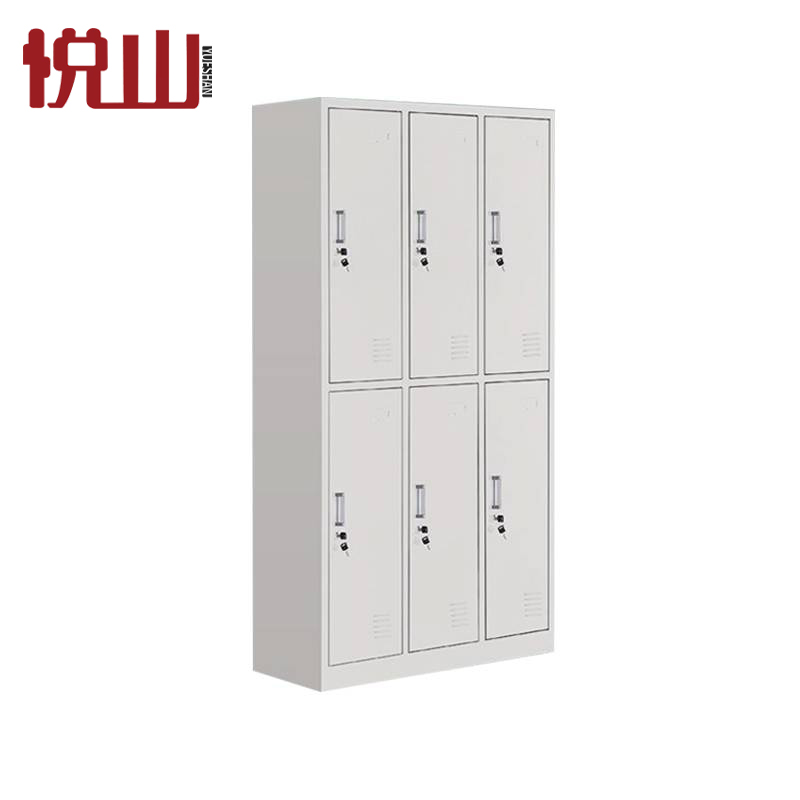 悦山 更衣柜加厚钢制储物柜存包柜员工柜 6门更衣柜 900*420*1800mm 台