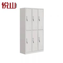 悦山 更衣柜加厚钢制储物柜存包柜员工柜 6门更衣柜 900*420*1800mm 台