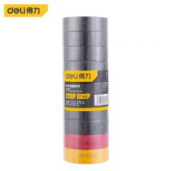 得力（deli） PVC电气绝缘胶带DL5264   10米*10卷 三色10卷（8黑1黄1红）