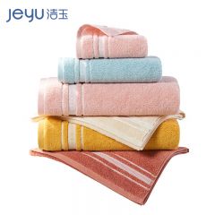洁玉 J2063F夏洛特毛巾纯棉柔软毛巾单条装颜色随机