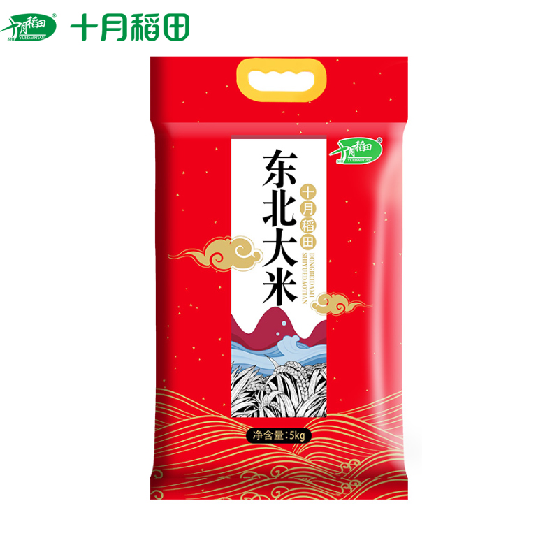 十月稻田 飘云 东北大米5kg 黑龙江香米粳米10斤粳米一级