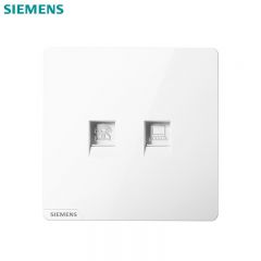 西门子（SIEMENS） 5UH26633NC01 电话+电脑插座(超5类) 皓彩系列 白色网络电话插座家用网络墙插