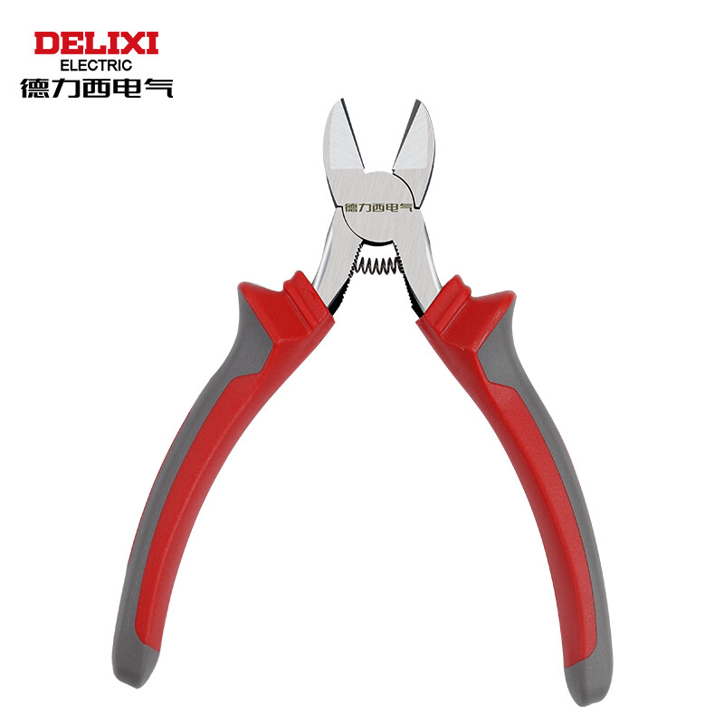 德力西电气（DELIXI ELECTRIC）高碳钢老虎钳尖嘴钳斜口钳斜嘴钳专用电工拔线剪线钳 斜嘴钳6寸160mm