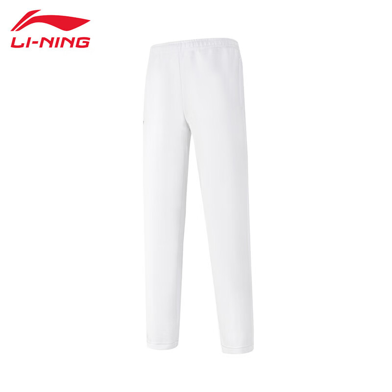 李宁（LI-NING） 舒适保暖男款卫裤AKLU981-3标准白XL