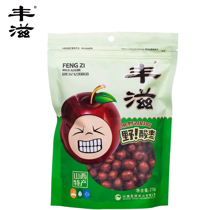 丰滋 酸枣218g 红枣特产野外生长酸枣原味小零食休闲食品孕妇枣类制品新鲜 袋装