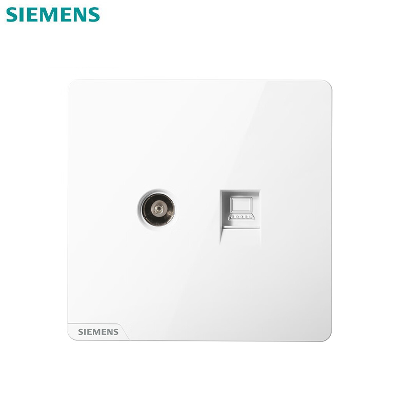 西门子（SIEMENS） 5UH26353NC01 电视+电脑插座(超5类) 皓彩系列 白色TV插座家用墙壁插座开关插座