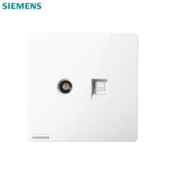 西门子（SIEMENS） 5UH26353NC01 电视+电脑插座(超5类) 皓彩系列 白色TV插座家用墙壁插座开关插座