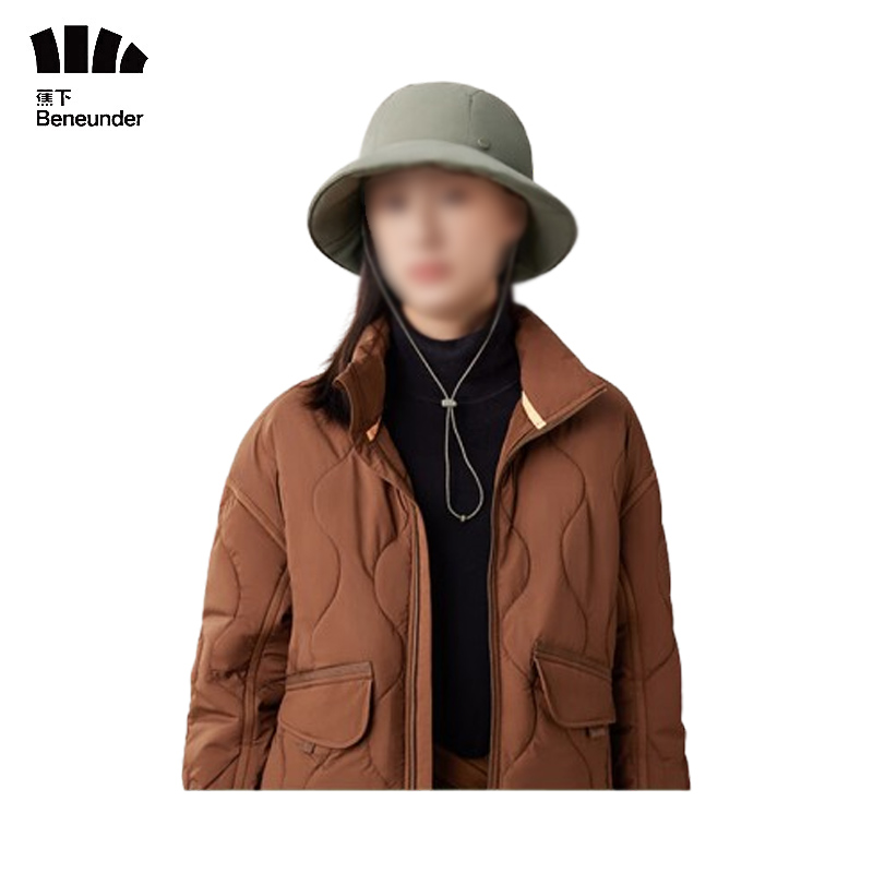 蕉下（beneunder）保暖气绒渔夫帽男女同款防风防水防晒新款帽子CL52023户外百搭 月影绿 58-60
