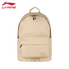 李宁（LI-NING） ABSV023-5舒适透气双肩背包旅行包通勤书包浅棕色F码