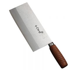 十八子作   菜刀桑刀厨师专用刀大1号三层复合钢饭店切片肉刀具F202-2