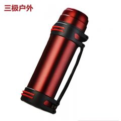 三极户外（Tri-Polar） TP3622大容量真空保温壶304不锈钢保温杯户外车载旅行壶酒红色4000ml