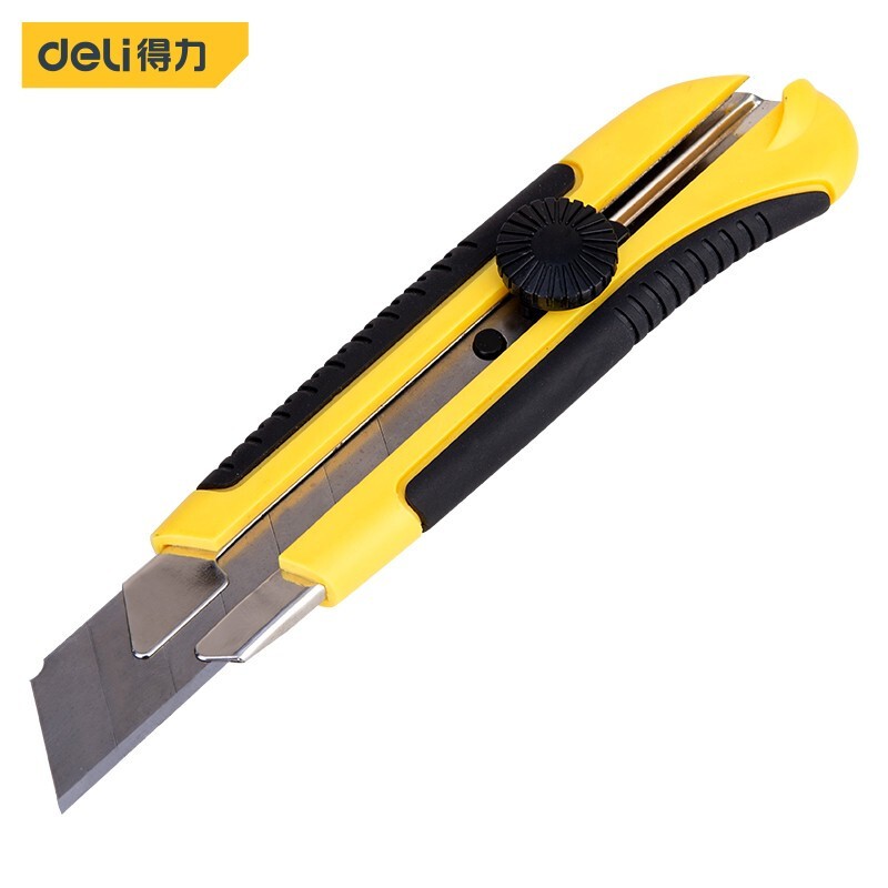 得力（deli） DL0035 加宽25mm塑柄包胶美工刀壁纸刀裁纸刀快递开箱刀
